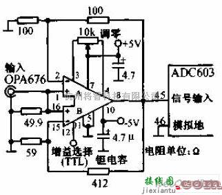 增益可调放大电路中的用于浮点变换的增益可编程缓冲放大器电路图  第1张