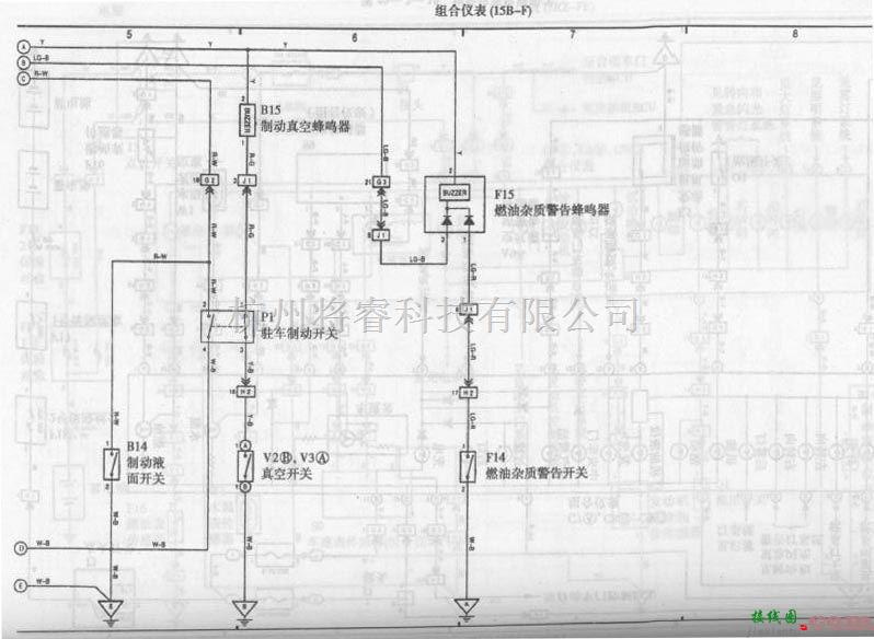 丰田中的丰田考斯特客车组合仪表电路图三  第1张