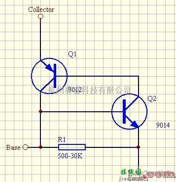 基础电路中的用三极管代用可控硅电路图  第1张