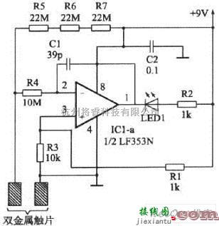 开关电路中的单金属片触摸开关和电阻桥触摸开关原理及电路图  第4张