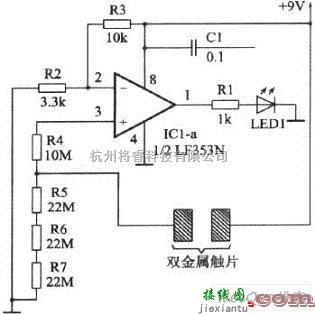 开关电路中的单金属片触摸开关和电阻桥触摸开关原理及电路图  第5张