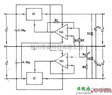 稳压电源中的正负电压可同时调节的稳压电路图  第1张