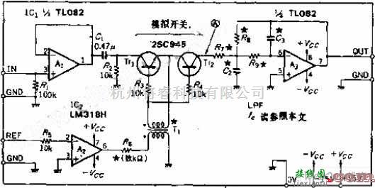 开关电路中的由开关电路构成的半波同步检波电路图  第1张