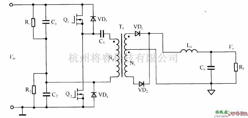 DC-DC中的半桥DC／DC变换器的电路图  第1张