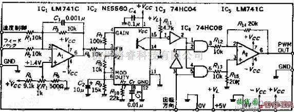 电机控制专区中的采用NE5560使电路简化的PWM直流伺服电路图  第1张