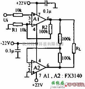 电流环放大电路中的输出80Vp-p悬浮负载放大器电路图  第1张