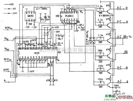 脉冲信号产生器中的采用大规模MOS集成电路S178的视频脉冲发生器电路图  第1张