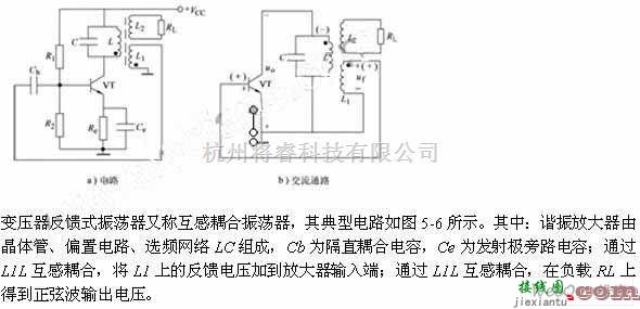 振荡电路中的变压器反馈式振荡器原理及电路图  第1张