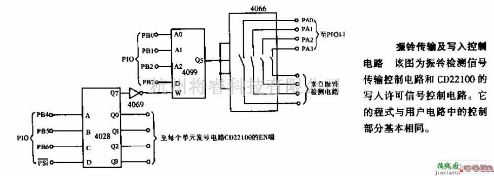 基础电路中的振铃传输及写入控制电路图  第1张