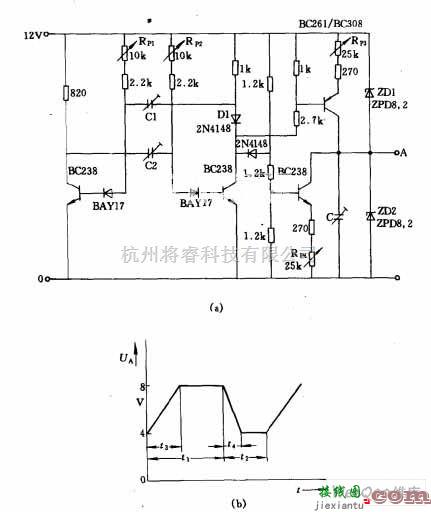 仪器仪表中的梯形波发生器电路图  第1张