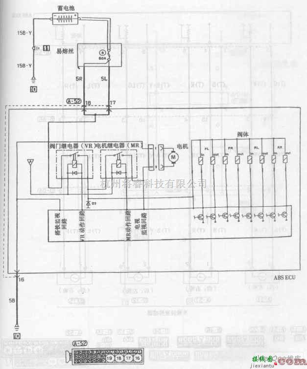 东南中的东南菱帅轿车ABS电路图二  第1张
