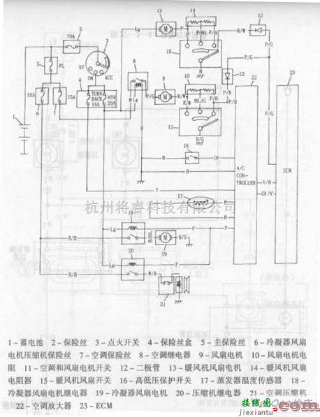 长安中的长安之星多功能车制冷系统电路图  第1张