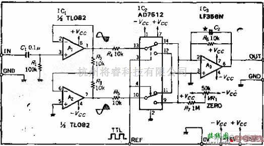 调节/测量放大电路中的采用模拟开关IC的全波同步检波电路图  第3张