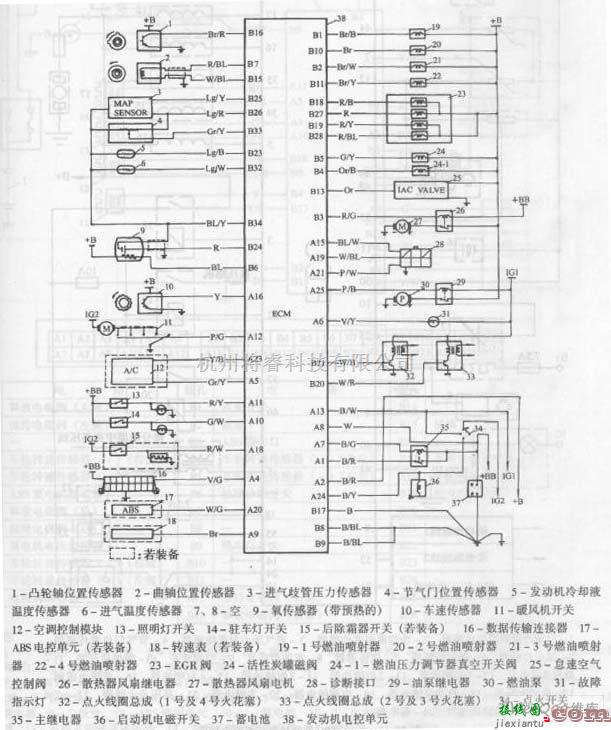 长安中的长安之星多功能车6350B发动机电控系统电路图  第1张