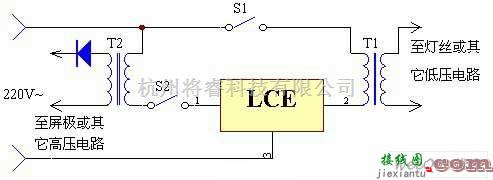 开关电路中的采用LCE(负载控制模块)的上电顺序控制开关电路图  第1张