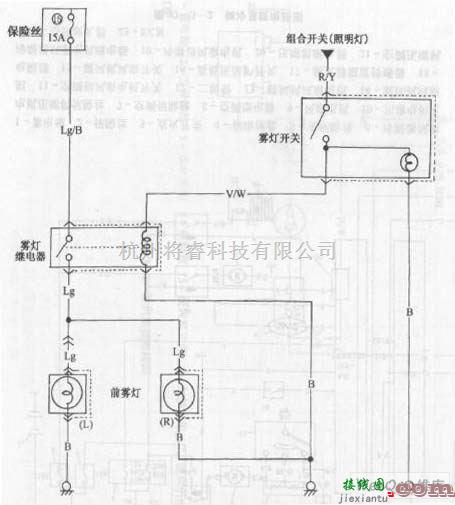 长安中的长安之星多功能车前雾灯电路图  第1张