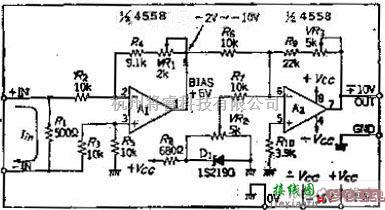 电流环放大中的把4~20MA转换成正负10伏的电流电-压转换电路图  第1张