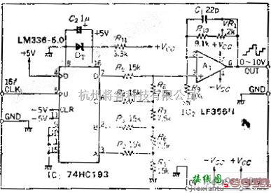 信号发生中的可以输出15级电压的阶梯电压发生电路图  第1张