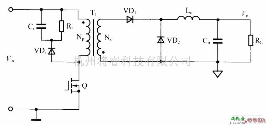 DC-DC中的单端反激DC／DC变换器电路图  第1张