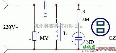 开关稳压电源中的交流稳压器过压及防雷保护电路图  第1张