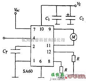 电机控制专区中的SA60驱动直流电动机的电路图  第1张