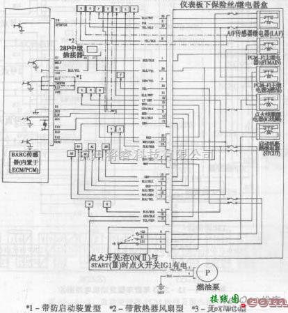 本田中的雅阁轿车2003年款车型发动机电路图五  第1张