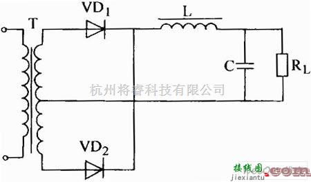 滤波器中的单相全波整流滤波电路图  第1张