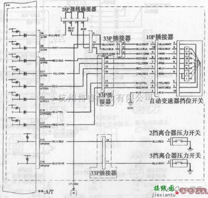 本田中的雅阁轿车2003年款车型自动变速器电控系统电路图三  第1张