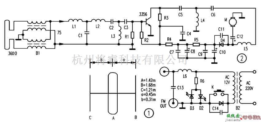 无线接收中的调频广播专用电线电路图  第1张