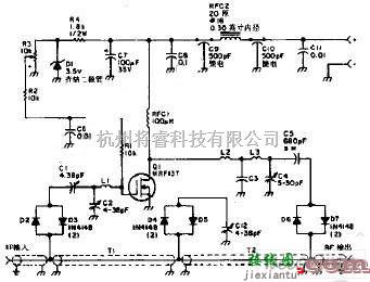 电子管功放中的MOST管组成的手提式步话机用功放电路图  第1张