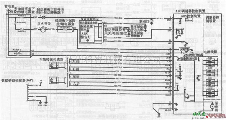 本田中的雅阁轿车2003年款车型ABS电控系统电路图  第1张