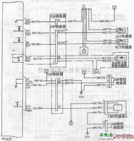 本田中的雅阁轿车2003年款车型发动机电路图三  第1张