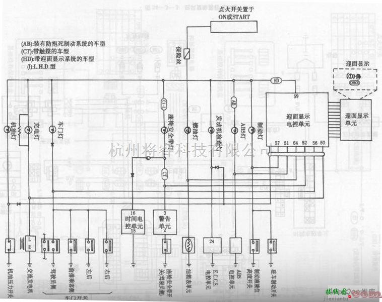 日产中的风神蓝鸟轿车警告灯电路图一  第1张