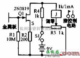 开关电路中的触摸极板继电器电路图  第1张