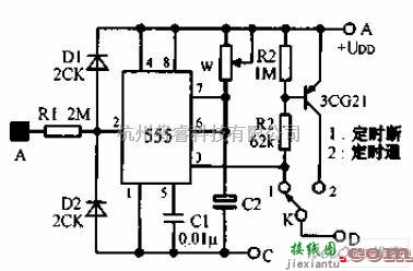 开关电路中的触摸式可控硅过零开关电路图  第1张