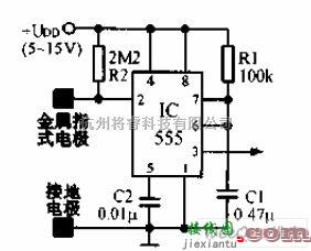 开关电路中的555接近开关电路图  第1张