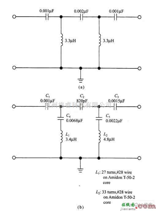 滤波器电路中的两种用于AM广播干扰的滤波器电路图  第1张
