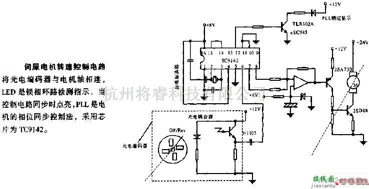 电机控制专区中的伺服电机转速控制电路图  第1张