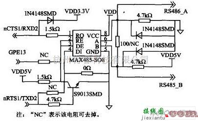 接口电路中的RS232串口到RS485转换接口电路图  第1张