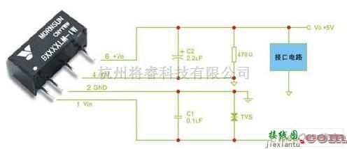 DC-DC中的B0505LM-1WDC/DC转换器应用电路图  第1张