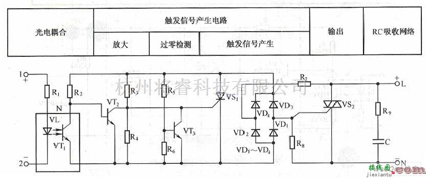 继电器控制中的交流过零触发型固态继电器电路图  第1张