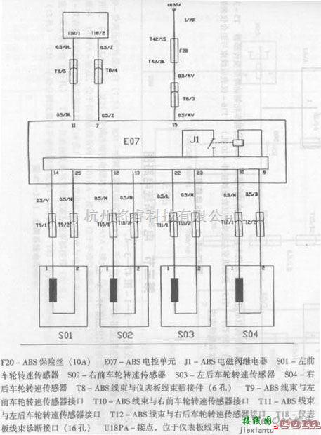 中华轿车ABS电路图一  第1张