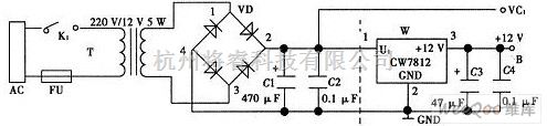 电源电路中的变压器整流电路及电源电路图  第1张