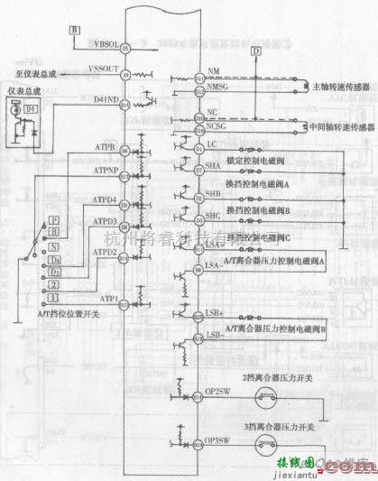 本田中的雅阁轿车V6发动机电控系统电路图三  第1张