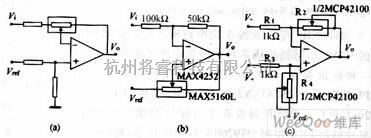 增益可调放大中的采用数字电位器的可变增益放大器电路图  第1张