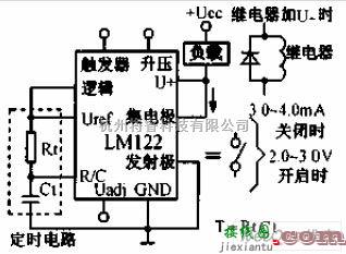 开关电路中的采用LM122的二端延时开关电路图  第1张