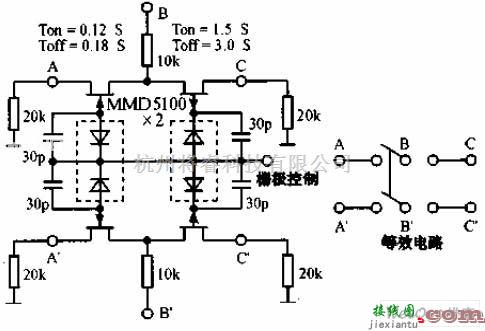 开关电路中的双刀双掷场效应管开关电路图  第1张