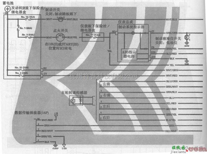 本田中的广州本田飞度轿车ABS电路图一  第1张