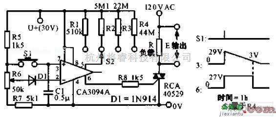 定时控制中的可预置的模拟定时器电路图  第1张