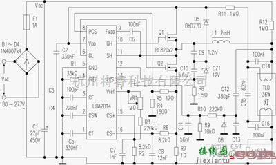 综合电路中的UBA2014组成的电子镇流器电路图  第1张